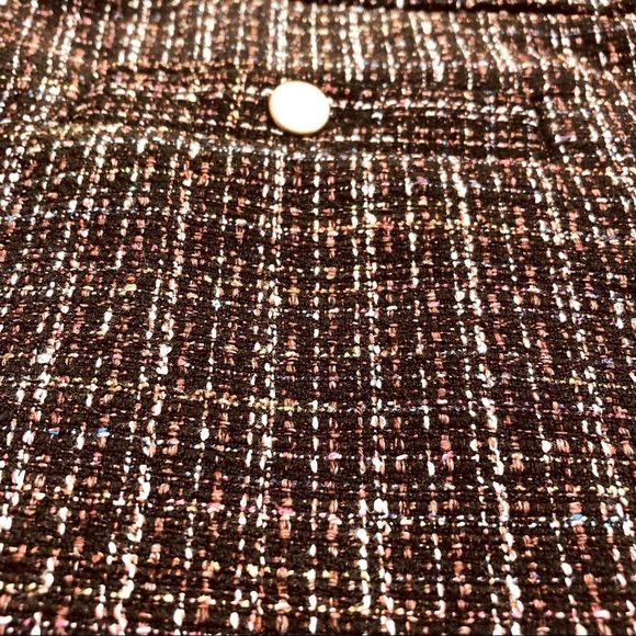 Loft Shift Skirt Sz 8 Boucle Multicolor Skirt 2 Front pockets - Picture 2 of 7